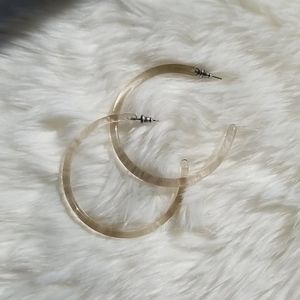 Italian Clear Hoop Earings